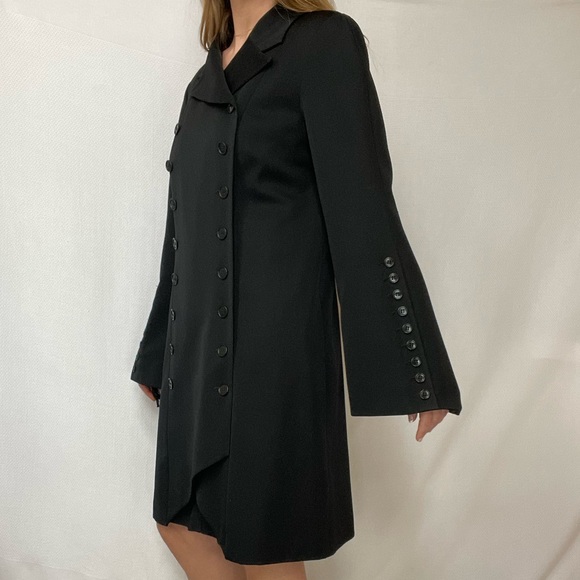 Vintage 90s Norma Kamali 18008 Kamali Wool Coat Dress - Picture 7 of 15